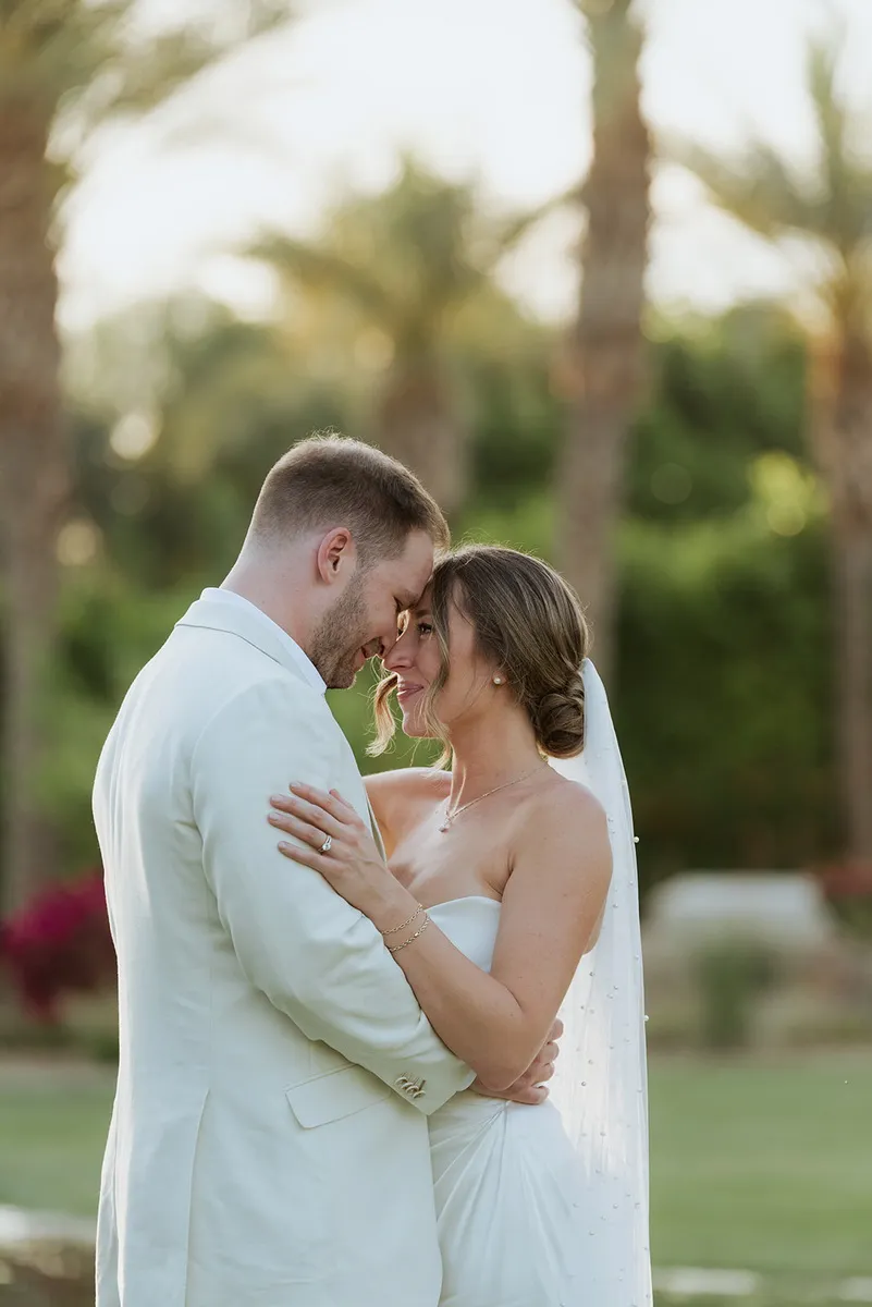 A couple at their destination wedding in Palm Springs, planned by Poppy Planning
